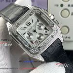 Perfect Replica Cartier Chronograph Watch - Santos 100 Diamond Lovers Watches